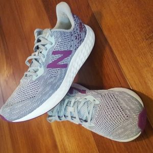 New Balance Gray and Purple Athletic Shoes